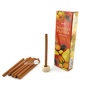 Пахощі Mango Papaya Dhoop HEM 25г. Аромапалички Манго та Папая (34653)