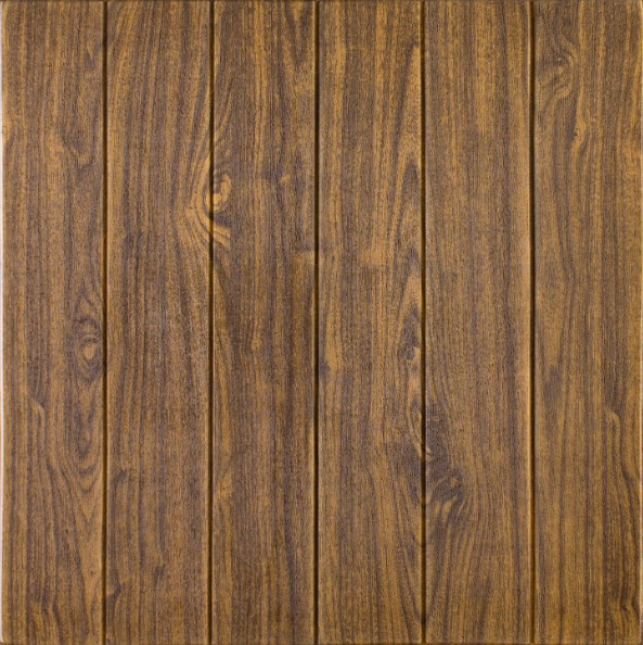 3Д панель самоклейка під дерево, самоклеючі 3D панелі м'які стінові 5 мм, Темний Дуб, фото 1