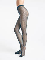 Жіночі колготи Wolford Multi Fish Scale Tight deep ocean в синьому кольорі M (eu)