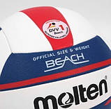 М'яч професійний для пляжного волейболу Molten V5B5000-DE (розмір 5), фото 5