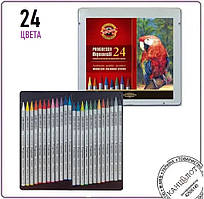 Олівці кольорові акварельні PROGRESSO KOH-I-NOOR, 24 кольори. (8784)