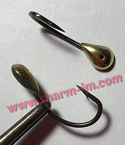 Літня мормишка на коропа Золото L — 20 мм Гладка крапля, Вага 0,7 г