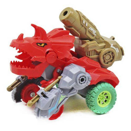 Машинка "Пушка-динозавр", червона