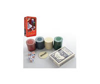 Настольная игра J02070 (покер, фишки, карты, в кор-ке(металл), 19,5-12-5см(J02070)