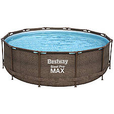 Басейн каркасний Bestway 56709 розмір 366x100см, об'єм 9150л (картриджний фільтр-насос, драбина), фото 3