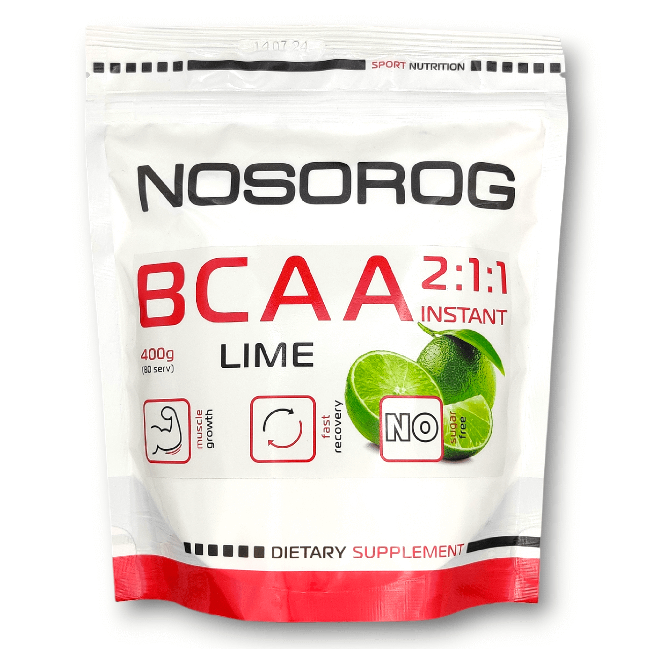 Nosorig BCAA 2:1:1 лайм, 400 гр, фото 1