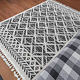 Килим BILBAO Y584A 1,6Х2,3 Чорний з білим прямокутник 1.2 Х 1.8 м, фото 5