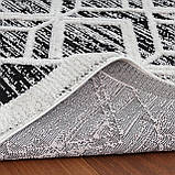 Килим BILBAO Y584A 1,6Х2,3 Чорний з білим прямокутник 1.2 Х 1.8 м, фото 7