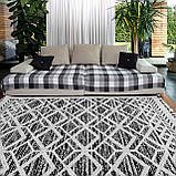 Килим BILBAO Y584A 1,6Х2,3 Чорний з білим прямокутник 1.2 Х 1.8 м, фото 2