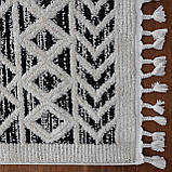Килим BILBAO Y584A 1,6Х2,3 Чорний з білим прямокутник 1.2 Х 1.8 м, фото 3