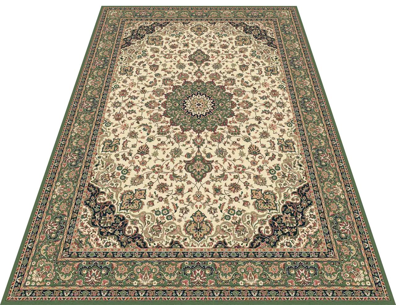 Килимок KASBAH S 12217/416 0,83Х1,6 Бежевий із зеленим прямокутником