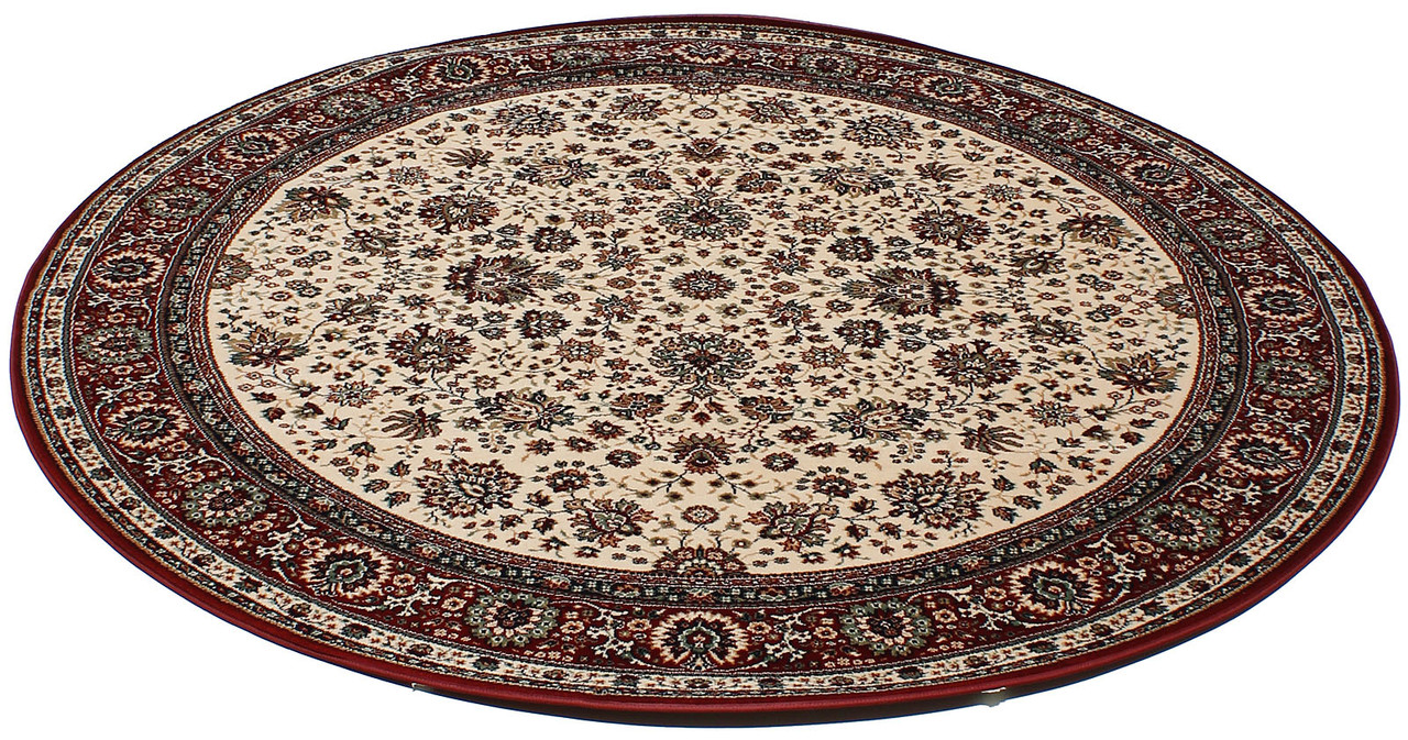 Килим ROYAL 1570/505 1,7Х1,7 Бежевий з червоним кругом
