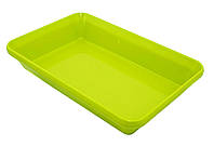 Блюдо для выкладки продуктов из меламина 30×19,5×5,5 см зеленое