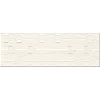 Плитка для стен Paradyz Titanium Bianco HEX Structure Rec 25*75 см белая