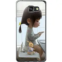 Чехол 2d пластиковый на телефон Samsung Galaxy A7 (2016) A710F Милая девочка с зайчиком "4039t-121-58250"