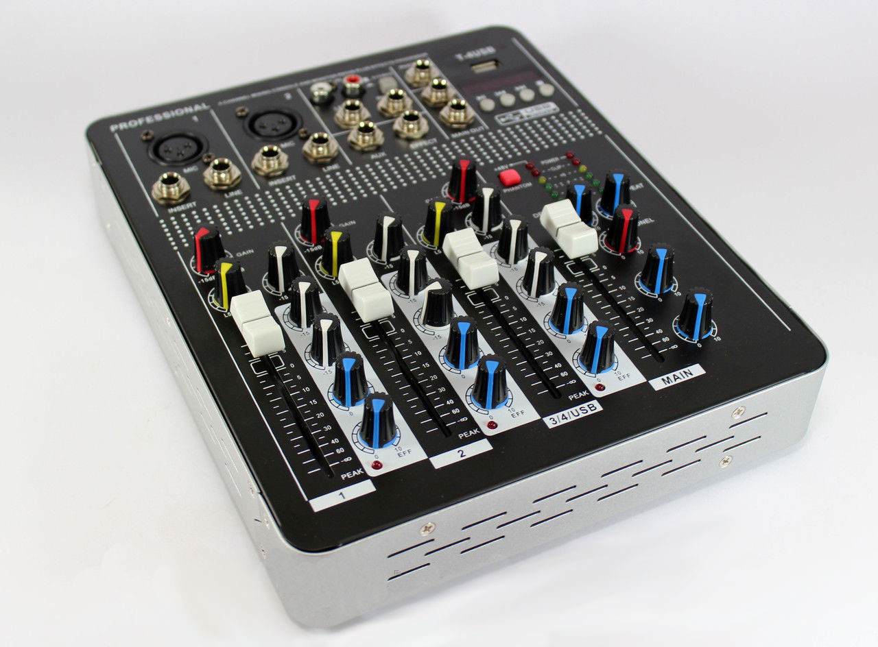 Аудіо мікшер Mixer BT-4000 4ch+BT