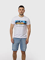Мужская футболка регуляр цвет белый ЦБ-00216065