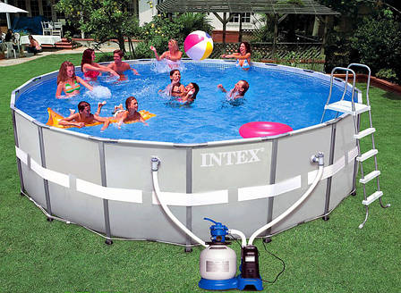 Каркасний басейн Intex 54958 Ultra Frame Pool Set З УНІКАЛЬНИМ ПІЩАНИМ ФІЛЬТРОМ, фото 3