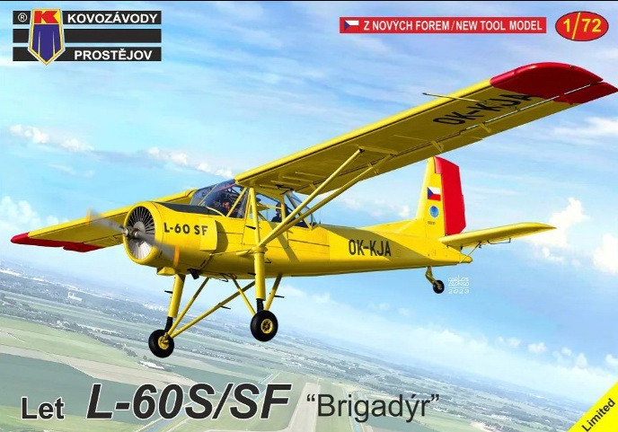 Пластикова модель 1/72 Kovozavody Prostejov 0385 чехословацький легкий літак Let L-60S/SF „Brigadýr“