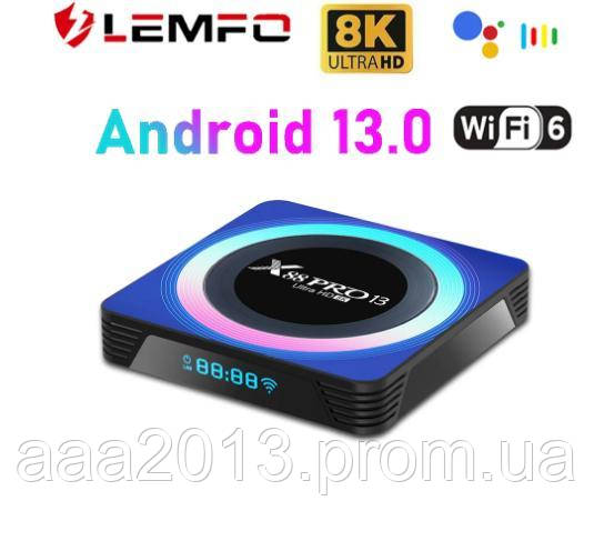 Смарт ТБ-приставка ,X88Pro13 Андроїд 13.0, 4Gb/32Gb 4K SMART TV Android IPTV