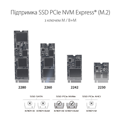 Карман внешний ASUS SSD M.2 PCIe NVMe STRIX ARION ESD-S1C/BLK/G/AS USB 3.1 Gen2 (ESD-S1C/BLK/G/AS) - Вища - фото 4 - id-p1754293668
