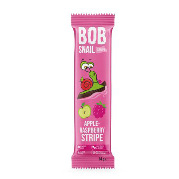 Цукерка "Яблучно-малиновий страйп" ТМ BOB SNAIL 14г