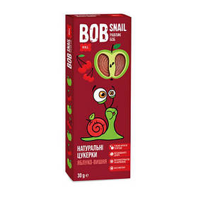 Натуральні яблучно-вишневі цукерки ТМ BOB SNAIL 30г