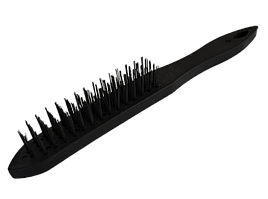 Щітка металева з пластмасовою ручкою 5-рядна чорна