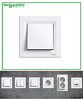 Вимикач одноклавішний перехресний білий Schneider Electric Asfora EPH0500121
