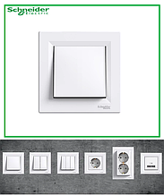 Вимикач одноклавішний перехресний білий Schneider Electric Asfora EPH0500121