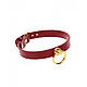 Нашийник з кільцем Taboom, з веганської шкіри, червоний 18+, фото 3