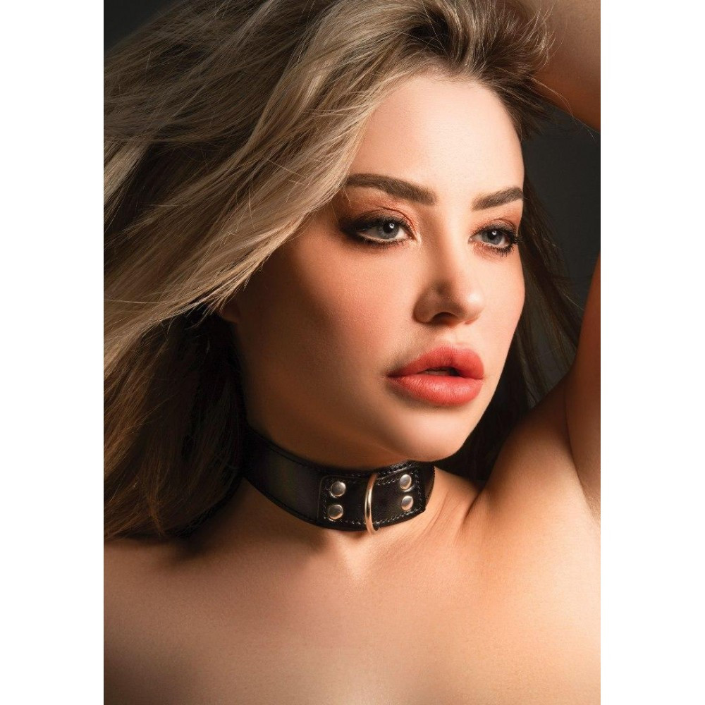 Нашийник з фіксатором Taboom, чорний 18+, фото 1