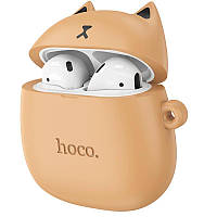 Наушники беспроводные детские Bluetooth HOCO Cat EW45 в кейсе, оранжевые