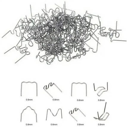 Набір скоб 800 шт. для гарячого степлера термостеплери, 8 різновидів, фото 2