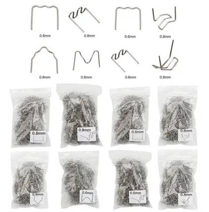 Набір скоб 800 шт. для гарячого степлера термостеплери, 8 різновидів, фото 3