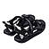 Чоловічі шкіряні сандалії чорно-білі Nike NS Black/White, фото 3