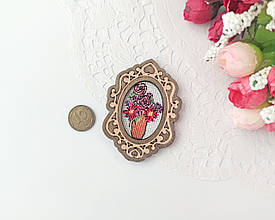 Мініатюра лялькова 1:12. Вишита картина 4.5*6.5 см