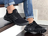 Кросівки чоловічі Nike Air Presto Найк Аїр Престо чорні модні бігові кросівки текстиль, фото 5