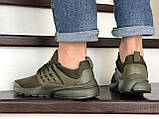 Кросівки чоловічі Nike Air Presto Найк Аїр Престо хакі модні бігові кросівки текстиль, фото 5
