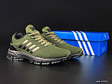 Кросівки чоловічі демісезонні Stilli Marathon зелені модні бігові кросівки текстиль сітка, фото 3