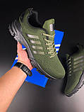 Кросівки чоловічі демісезонні Stilli Marathon зелені модні бігові кросівки текстиль сітка, фото 4