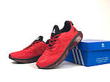 Кросівки чоловічі Adidas червоні модні бігові кросівки текстиль, фото 6