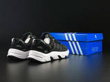 Кросівки чоловічі Adidas ZX 22 Boost чорні з білим, Взуття на літо текстиль, фото 5