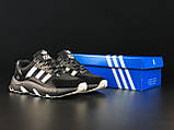 Кросівки чоловічі Adidas ZX 22 Boost чорні з білим, Взуття на літо текстиль, фото 5