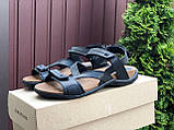 Чоловічі босоніжки Step чорні , Взуття на літо з натуральної шкіри, фото 3