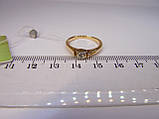 Золоте жіноче кільце з діамантом. Розмір 17, фото 4