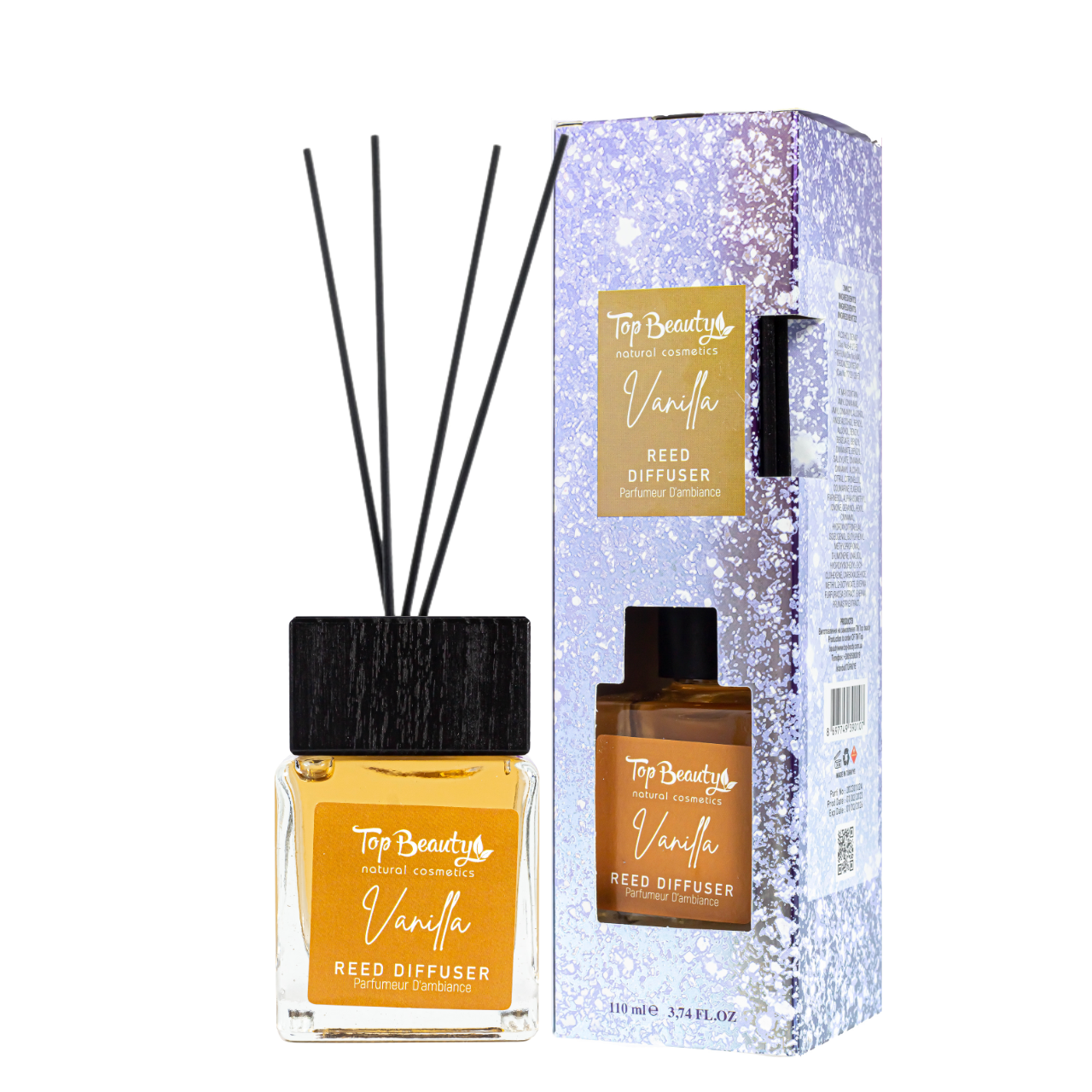 Аромадифузор для кімнати Top Beauty Vanilla  Vanilla Reed Diffuser Parfumer D`ambiance 100 мл, фото 1