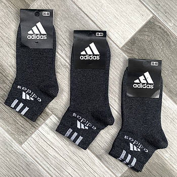 Шкарпетки жіночі демісезонні спортивні бавовна Adidas, Athletic Sports, сірі, середні, 06107