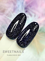 Світловідбивний гель лак для нігтів Sweet Nails Flash Disco №20 чорно-синій 8 мл
