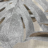 Шпалери вінілові на флізеліновій основі DUKA Natura листок бежеве срібло 1,06 х 10,05м (22860-2), фото 2